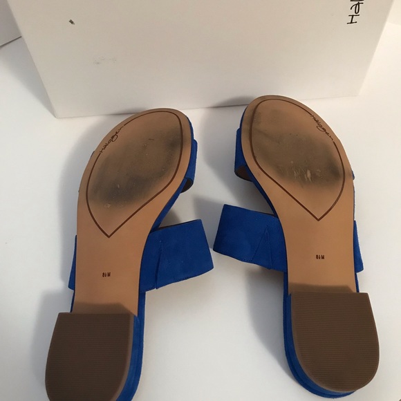 Halogen Blue Suede Slides Sandals - Picture 4 of 7